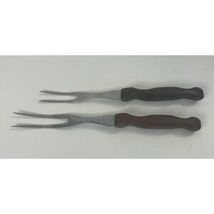 CUTCO lot Carving Turning Fork 26 & 27 Set Ergonomic Wooden Wood Handle VTG
